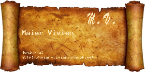 Maier Vivien névjegykártya